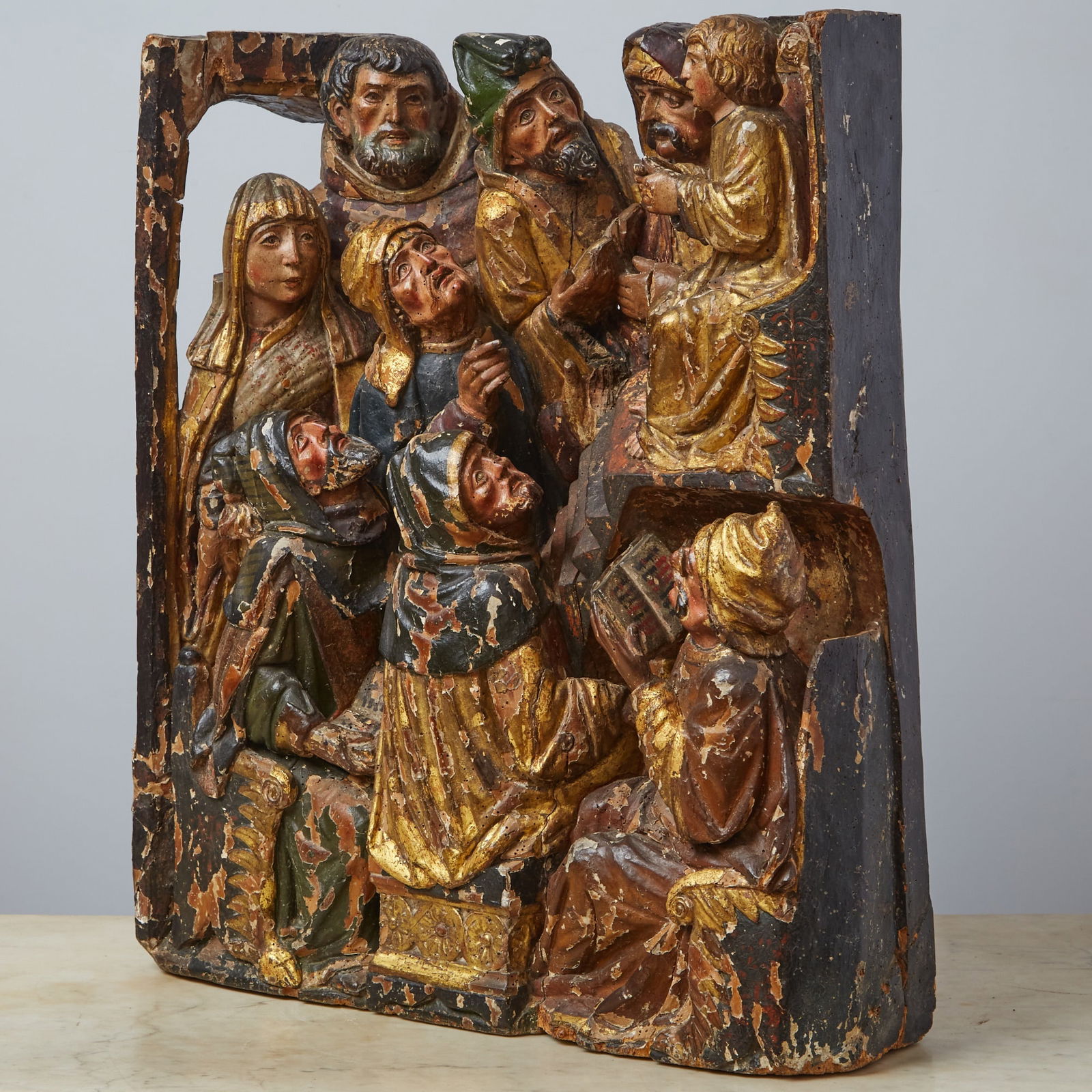 Iberian Gilded Wooden Figural Group Possibly Catalan, 16th century (1 of 3)