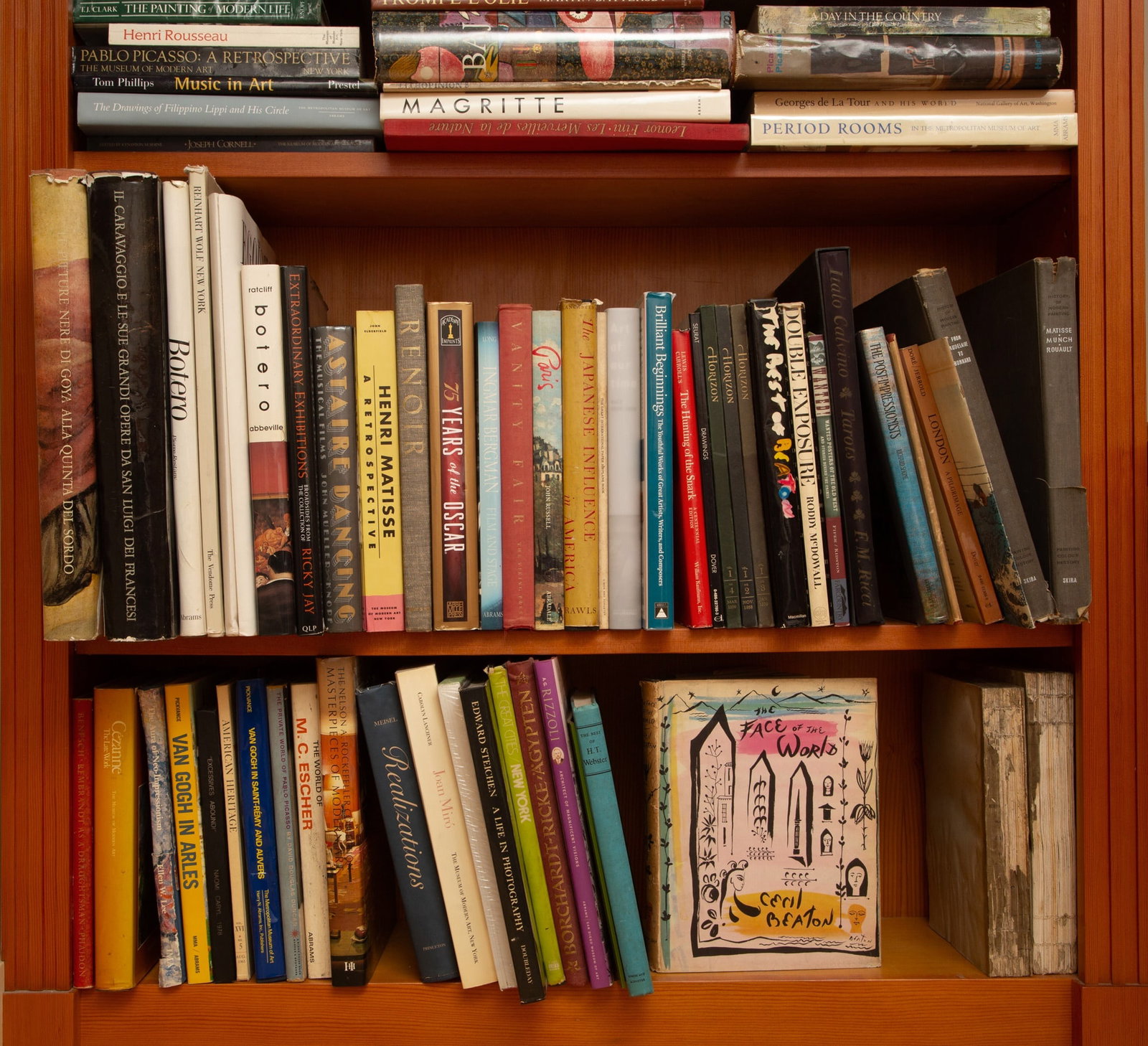 A group of art monographs: [BOOKS] Group of approximately forty art monographs. Includes works by Cecil Beaton and monographs on Matisse, Van Gogh, M.C. Escher, and others. Original bindings of issue including softcover volume