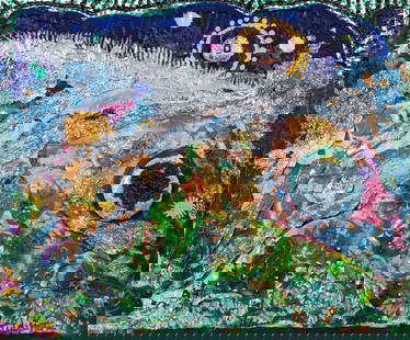 Michael Buthe: German, 1944-1994Untitled, 1993With artist's stamp on the reverseAcrylic, aluminum foil and mixed media on canvas19 3/4 x 23 5/8 inches (50.2 x 60 cm)Provenance:Alexander and Bonin, New YorkPri