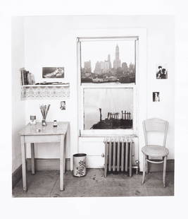 Rudy Burckhardt: A View From Brooklyn I, 1953: BURCKHARDT, RUDY (1914-1999) A View From Brooklyn I, 1953 printed 1968? Gelatin silver print, 10 1/4 x 9 1/4 inches (261 x 235 mm) on larger sheet, verso signed, dated and titled in pencil, with a pos