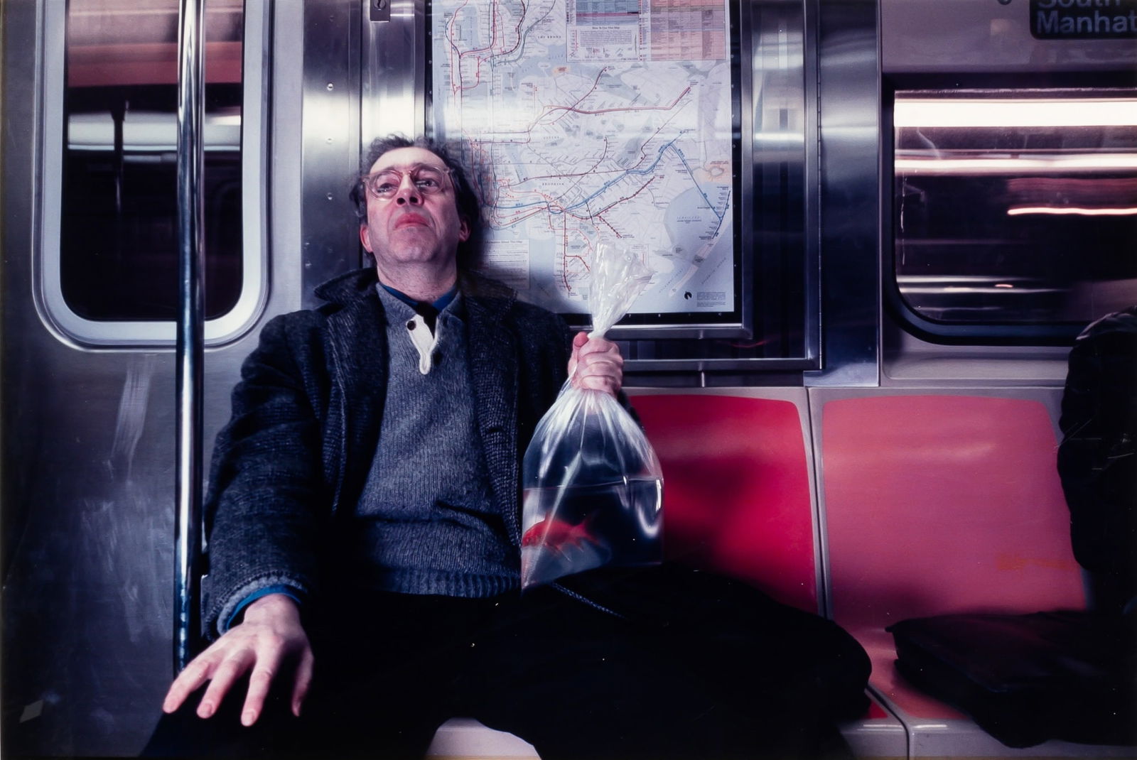 Philip-Lorca diCorcia: Igor and Fish, 1988: DICORCIA, PHILLIP-LORCA (b. 1951) Igor and Fish, 1988, printed 1993. Type C print on Kodak paper, 27 x 39 3/8 inches (686 x 1000 mm), verso signed, dated and numbered 10 from the edition of twenty in