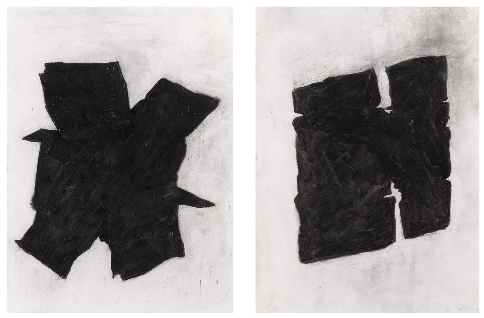 Paul Chan: Chinese/American, b. 1973Untitled: Two, 2006Charcoal on paperEach 30 x 22 inches (76.2 x 55.9 cm) Provenance:Greene Naftali Gallery, New York (Framed 33 1/4 x 25 1/4 i