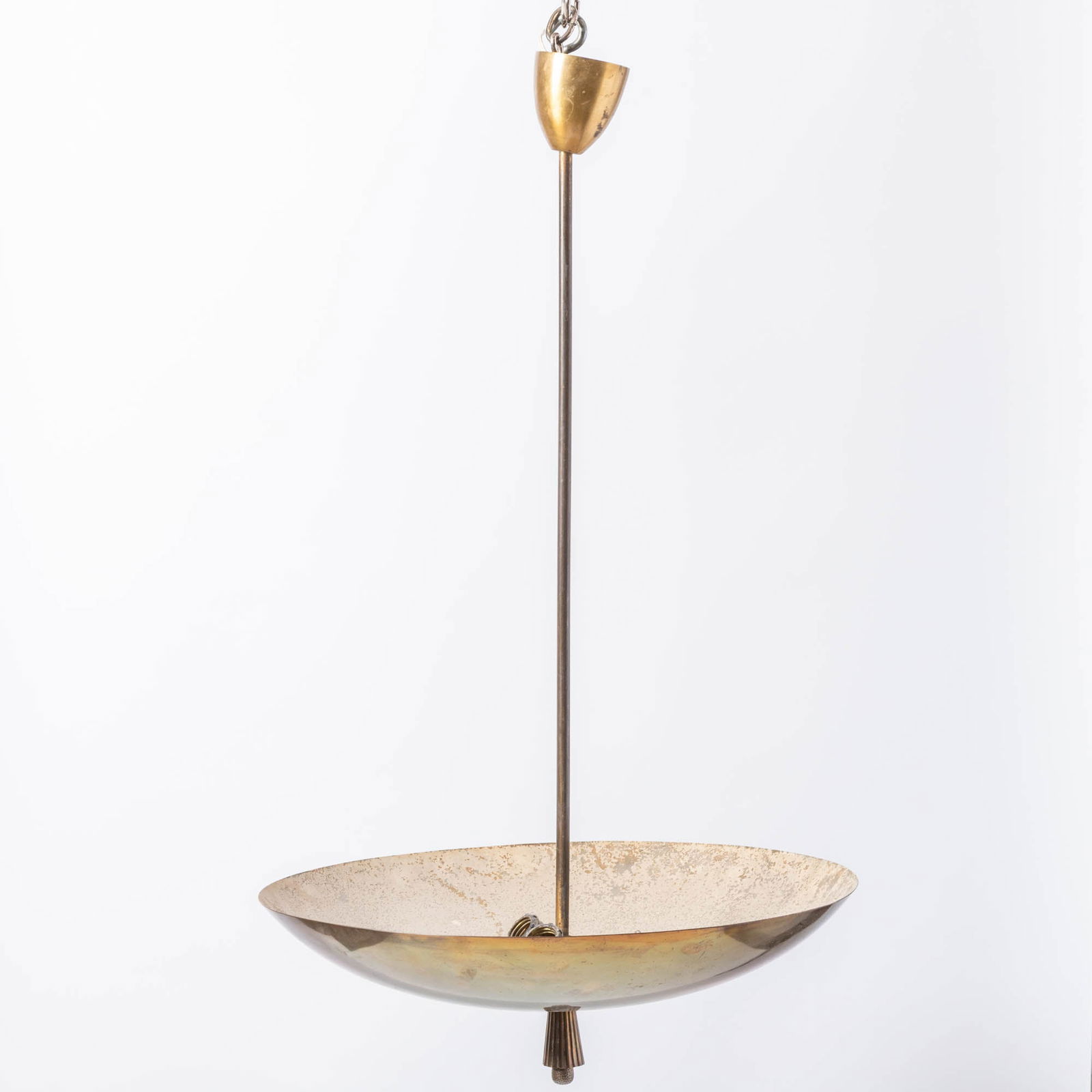 Italian Mid-Century Brass Pendant Ceiling Fixture Attributed to Guglielmo Ulrich, 1940s (1 of 4)