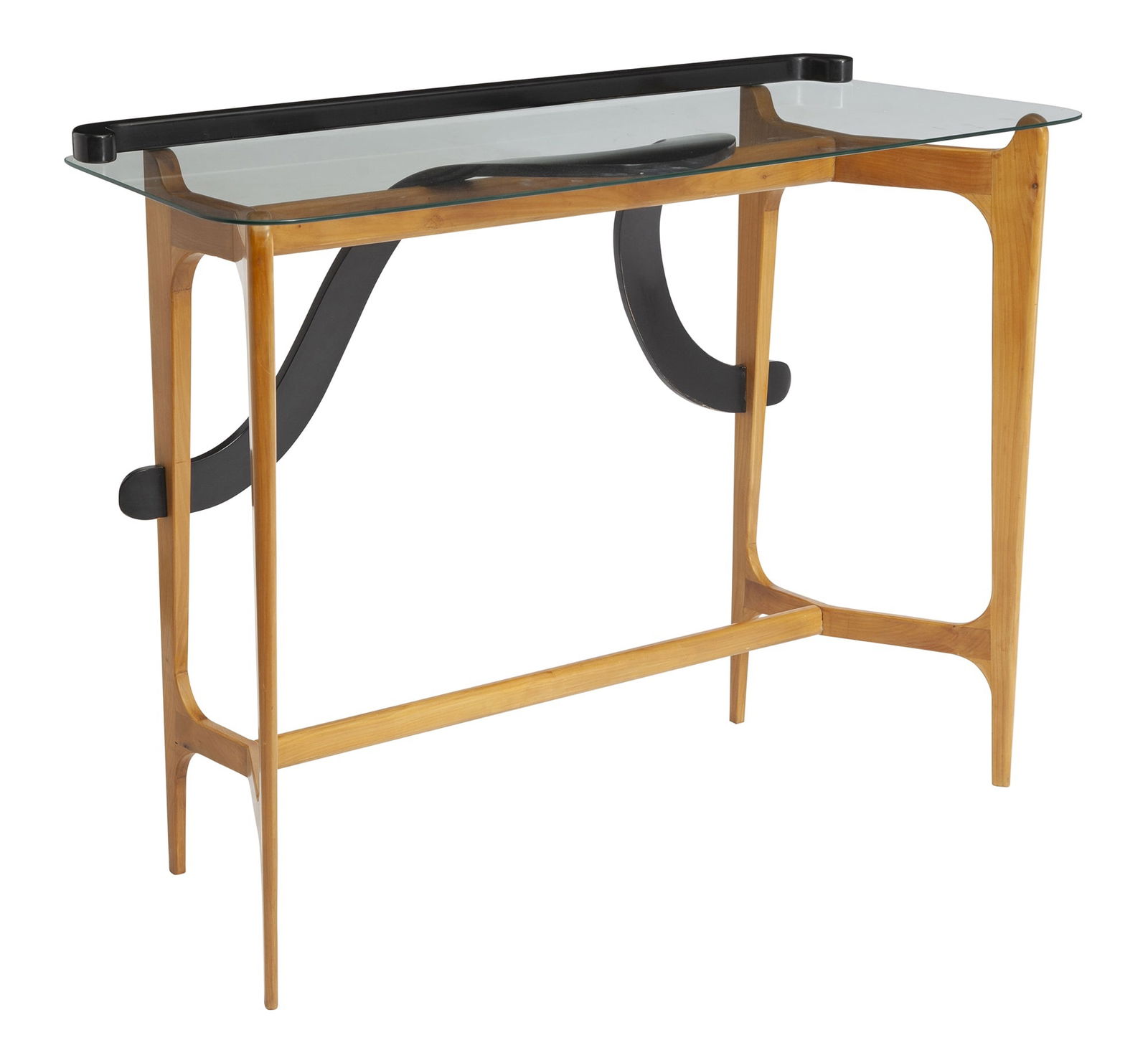 Ico Parisi Stained and Lacquered Wood and Glass Console 1950s (1 of 4)