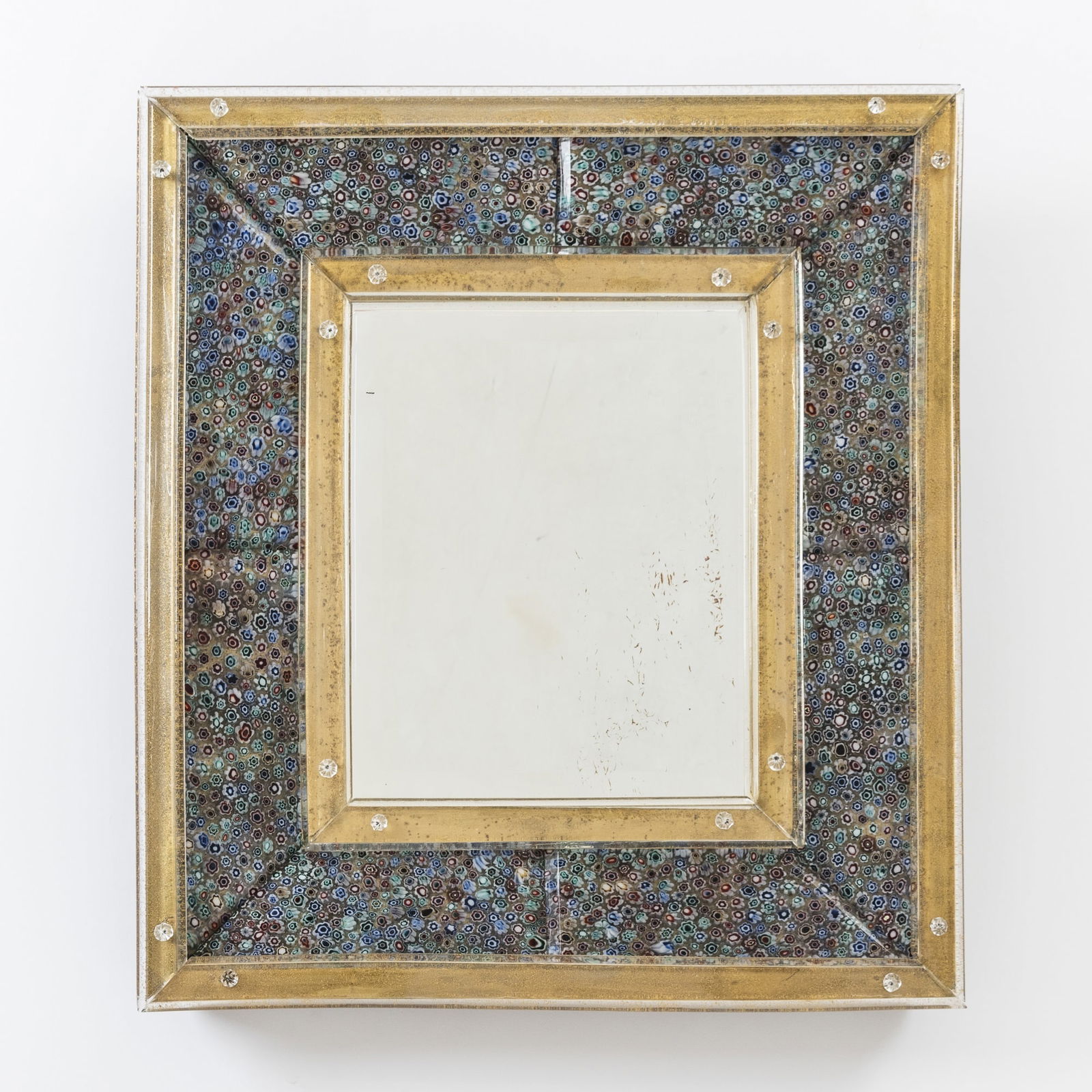 Venini Murano Millefiori Glass Table Mirror Model no. 241, circa 1969 (1 of 7)