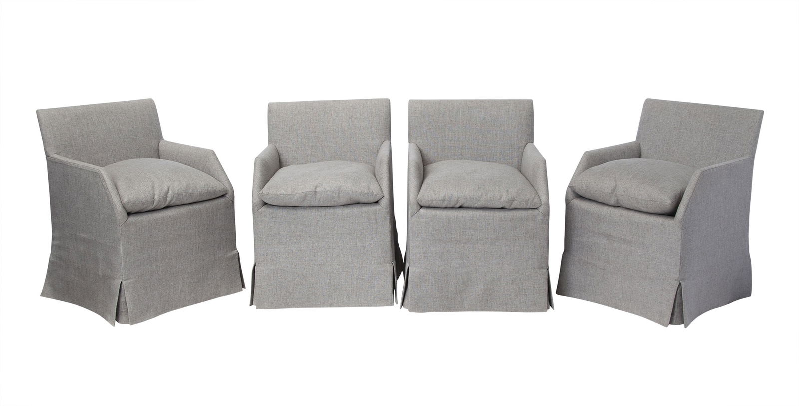 Group of Four John Saladino Upholstered "Villa" Dining Chairs Last quarter 20th century (1 of 5)