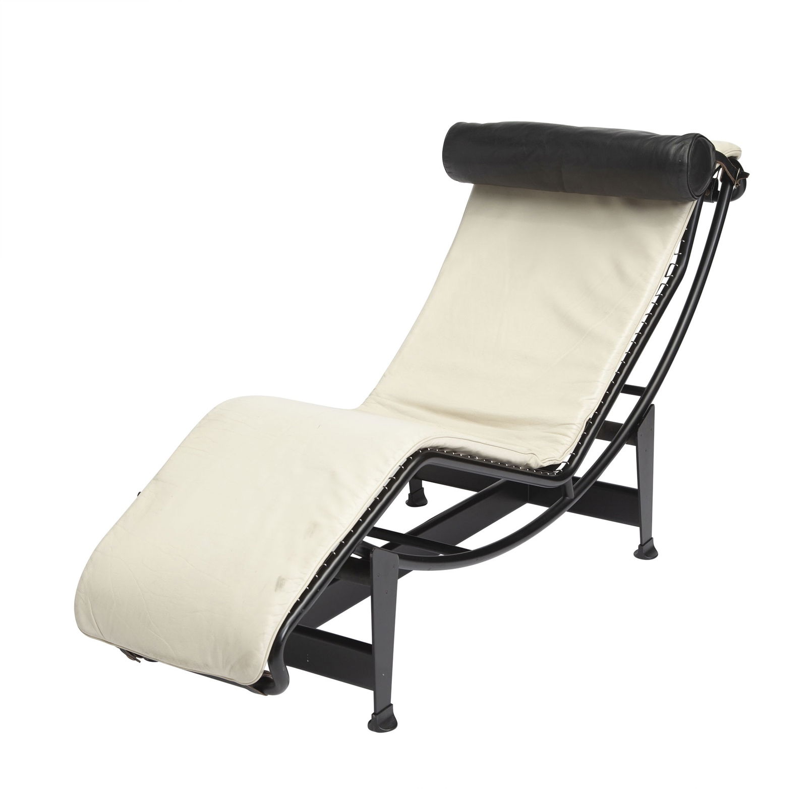 Le Courbusier for Cassina Chromed and Enameled Metal and Upholstered "LC4" Chaise Longue Late 20th (1 of 6)