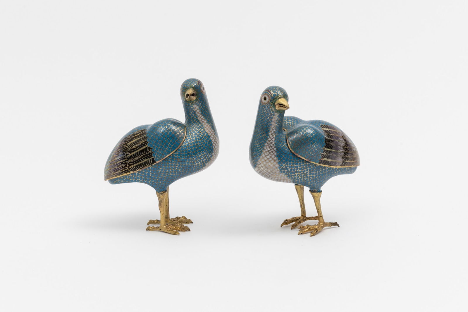 Pair of Chinese Cloisonne Enamel Bird-form Canisters 19th/20th Century (1 of 2)