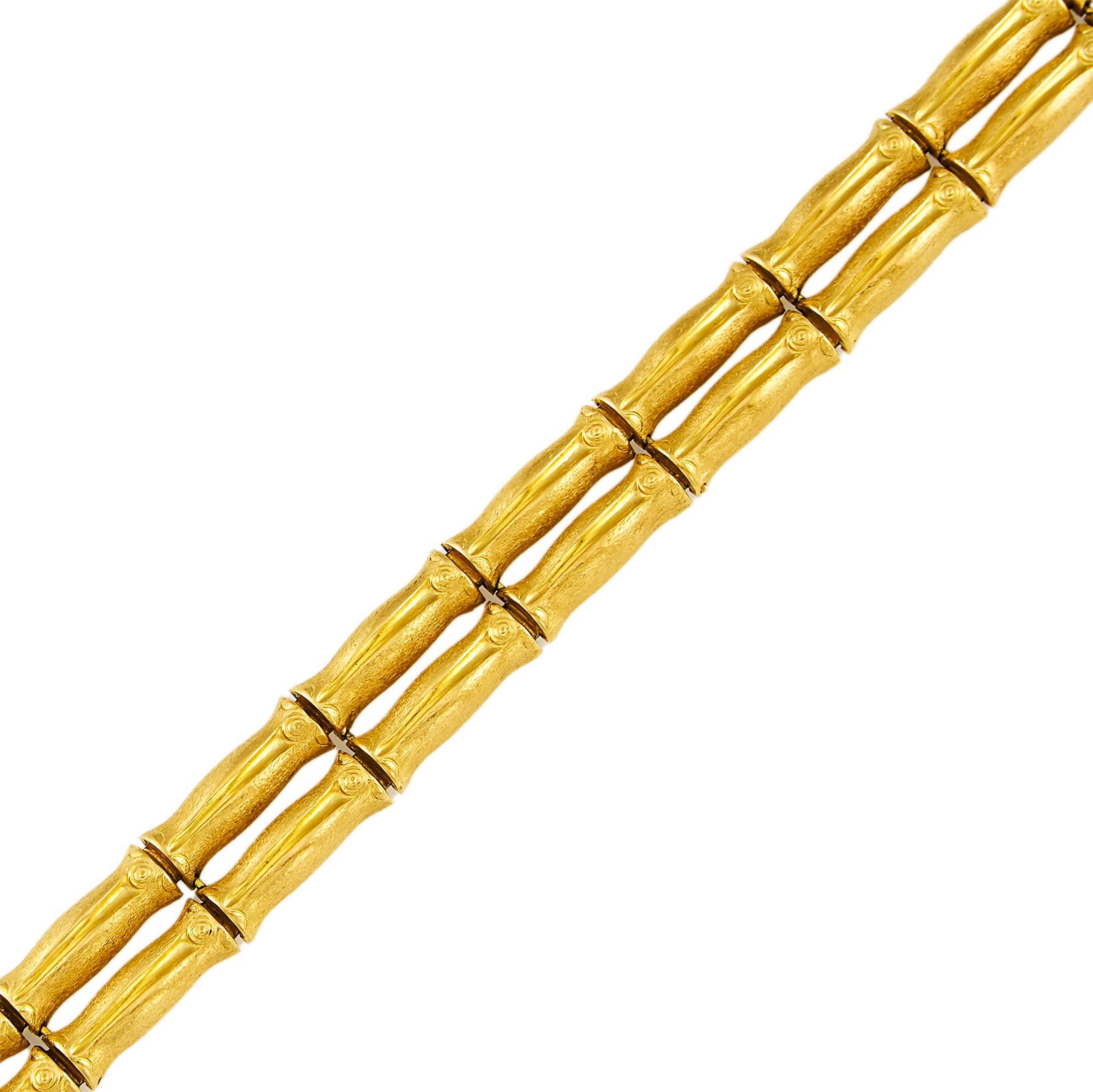 Gold Bamboo Link Bracelet (1 of 2)