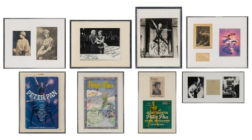 A group of signed items relating to Peter Pan