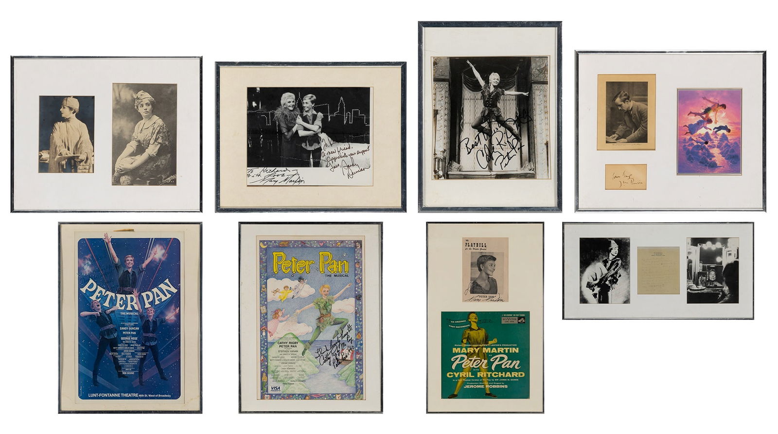 A group of signed items relating to Peter Pan