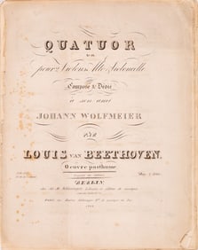 First edition of a late Beethoven work