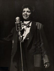 A photograph inscribed from Judy Garland to Harold Arlen with Over the Rainbow reference