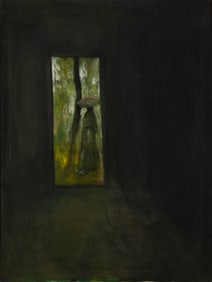 An original Geoffrey Holder painting titled "Stepping Out"