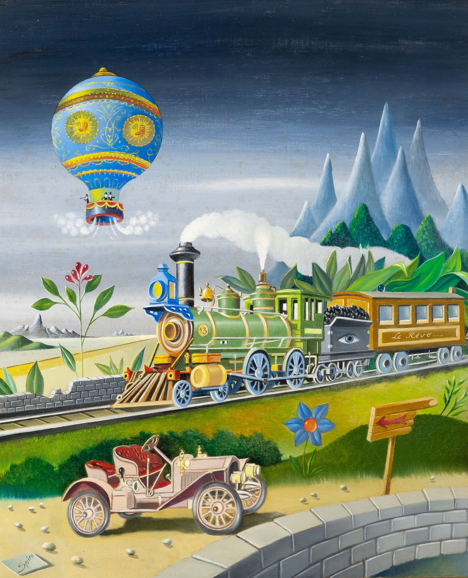 Georges Spiro: French/Polish, 1909-1994Le RêveSigned Spiro (ll)Oil on canvas18 x 15 inches (45.7 x 38.1 cm) (Frame 23 x 20 inches) Not examined out of the frame