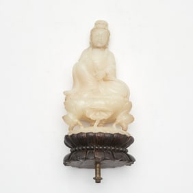 A Chinese Soapstone Carving of a Guanyin 20th Century