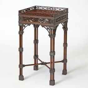 Chinese Chippendale Style Mahogany Kettle Stand