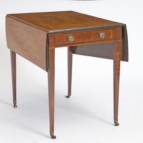 George III Style Inlaid Mahogany Pembroke Table