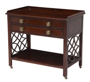 Baker George III Style Mahogany Bedside Table