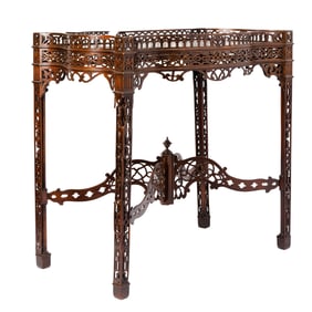 George III Style Mahogany Silver Table