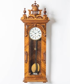 Walnut Regulator Wall Clock