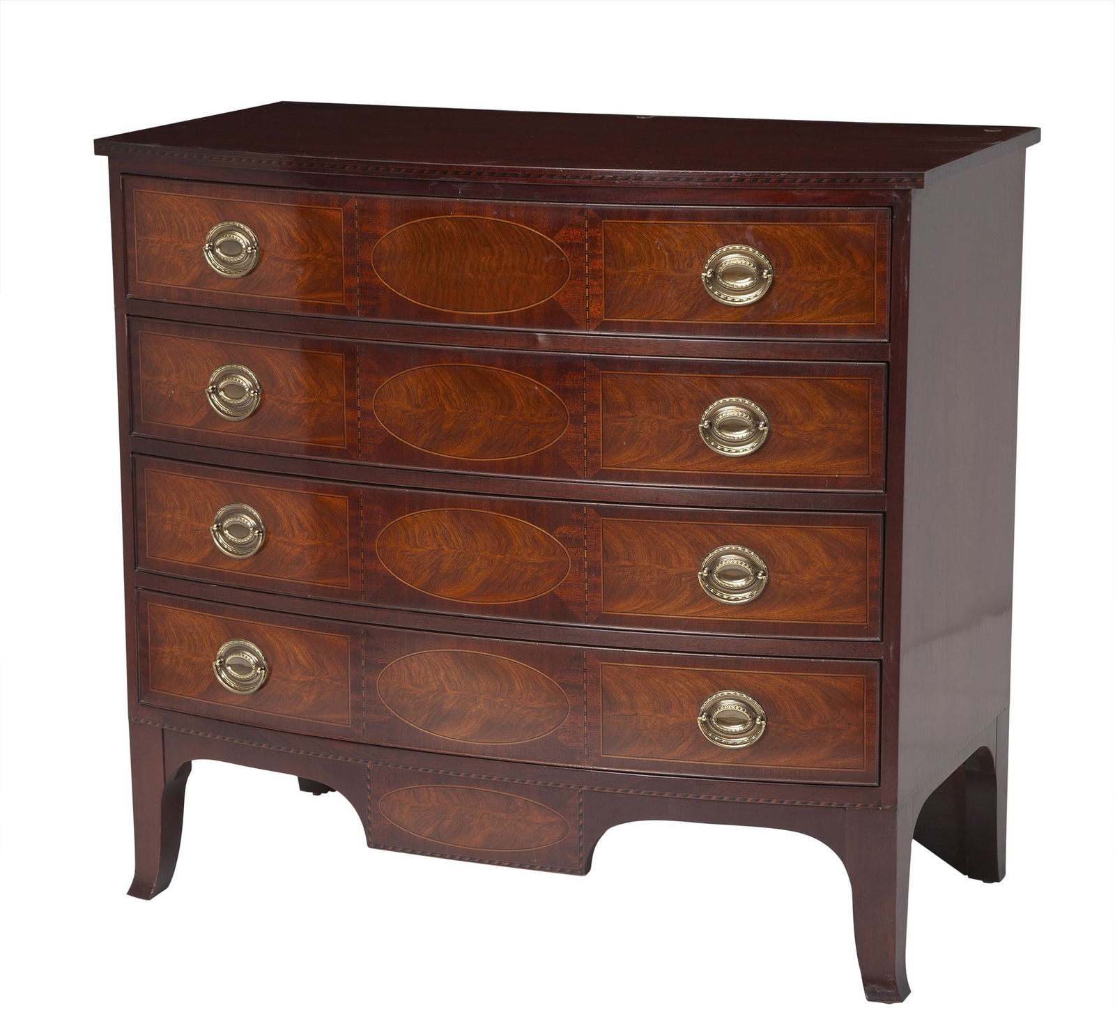 Baker Federal Style Inlaid Mahogany Chest of Drawers (1 of 8)