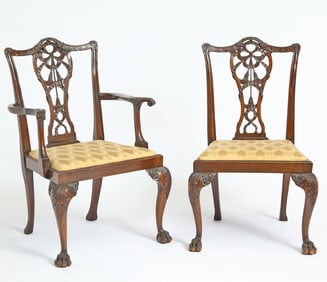 Set of Eight George III Style Mahogany Dining Chairs