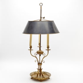 Louis XVI Style Gilt-Metal Bouillotte Table Lamp