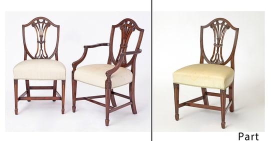 Set of Ten Federal Style Mahogany Dining Chairs