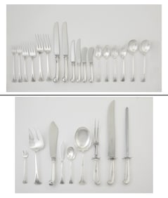 Tuttle Sterling Silver "Onslow" Pattern Flatware Service Mid 20th century