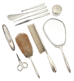 American Sterling Silver Dresser Set La Pierre Mfg. Co., early 20th century