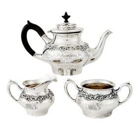 American Sterling Silver Bachelor's Tea Service Simons Brothers, Philadelphia, early 20th century