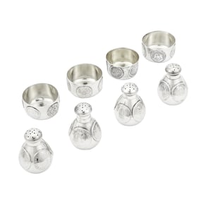 Shreve & Co. Novelty Sterling Silver Salt and Pepper Set San Francisco, late 19th/ early 20th