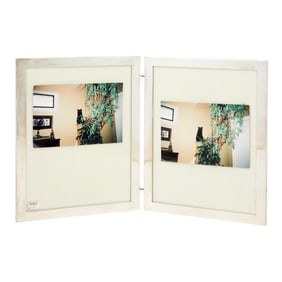 American Sterling Silver Double Picture Frame Lebkuecher & Co., 20th century