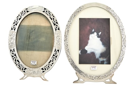 Two American Sterling Silver Picture Frames 20th Century