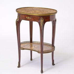 Louis XV/XVI Transitional Style Inlaid Kingwood Occasional Table