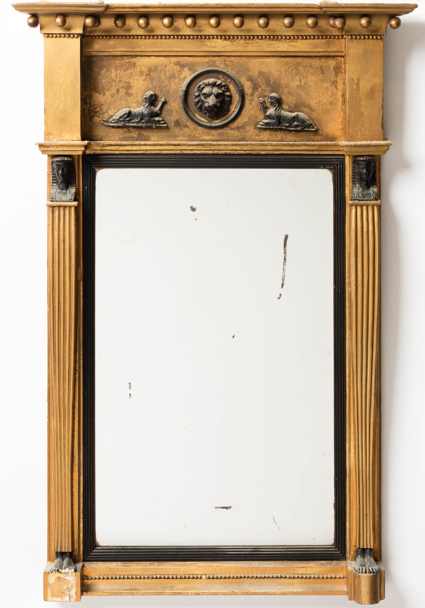 Regency Egyptian Revival Giltwood Mirror 19th Century (1 of 5)