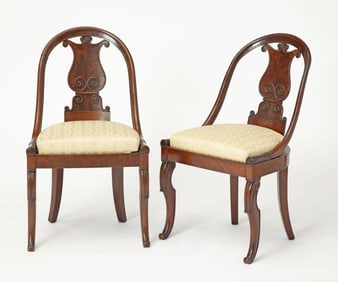 Pair of Louis Philippe Mahogany Side Chairs