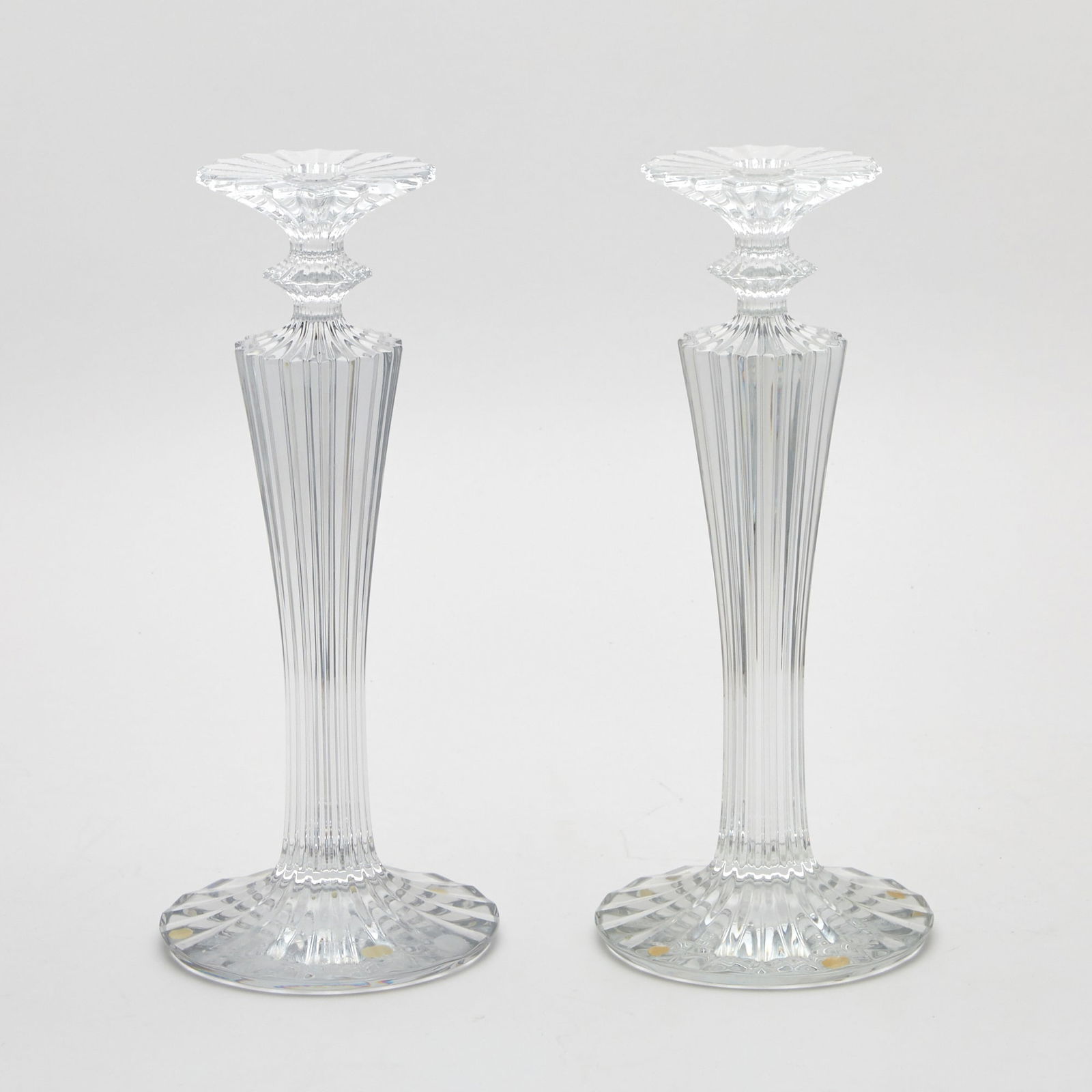 Pair of Baccarat Glass "Mille Nuits" Candlesticks (1 of 2)