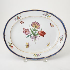 Chelsea Porcelain Oval Platter Circa 1752-1756