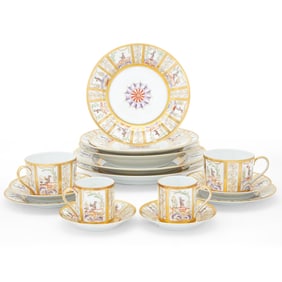 Le Tallec for Tiffany & Co. Porcelain "Carousel Chinois" Pattern Dinner Service
