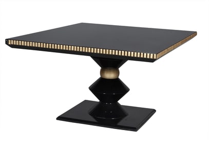 Black Lacquer and Parcel Gilt Dining Table