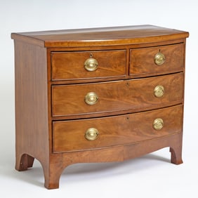 George III Style Mahogany Bowfront Chest-of-Drawers