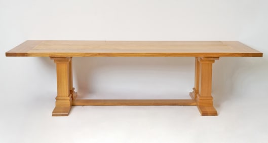 Oak Trestle Base Refectory Table