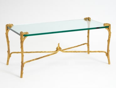 Gilt-Bronze and Glass Low Table Probably P.E. Guerin, 20th century