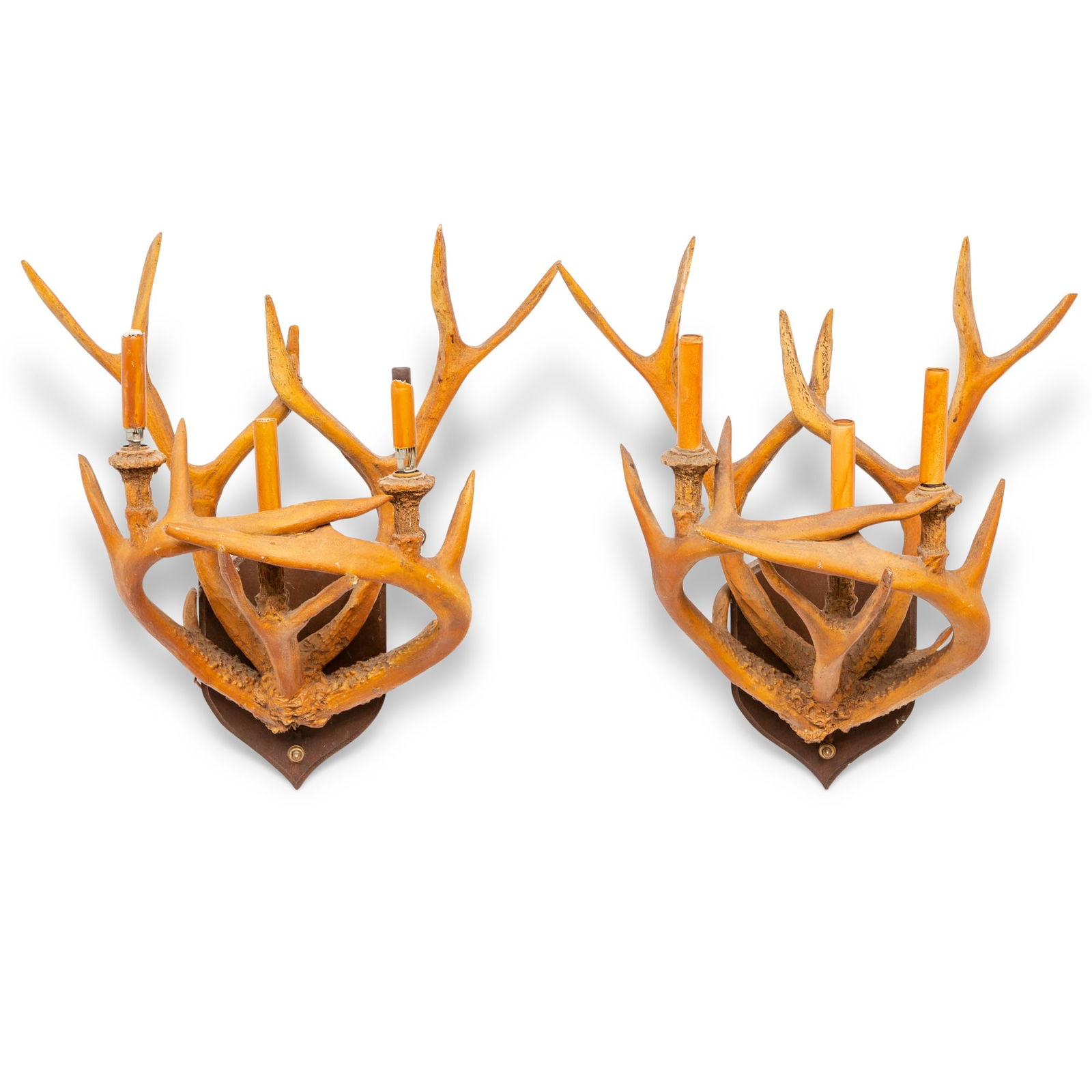 Pair of Composite Antler-Form Three-Light Wall Sconces (1 of 3)