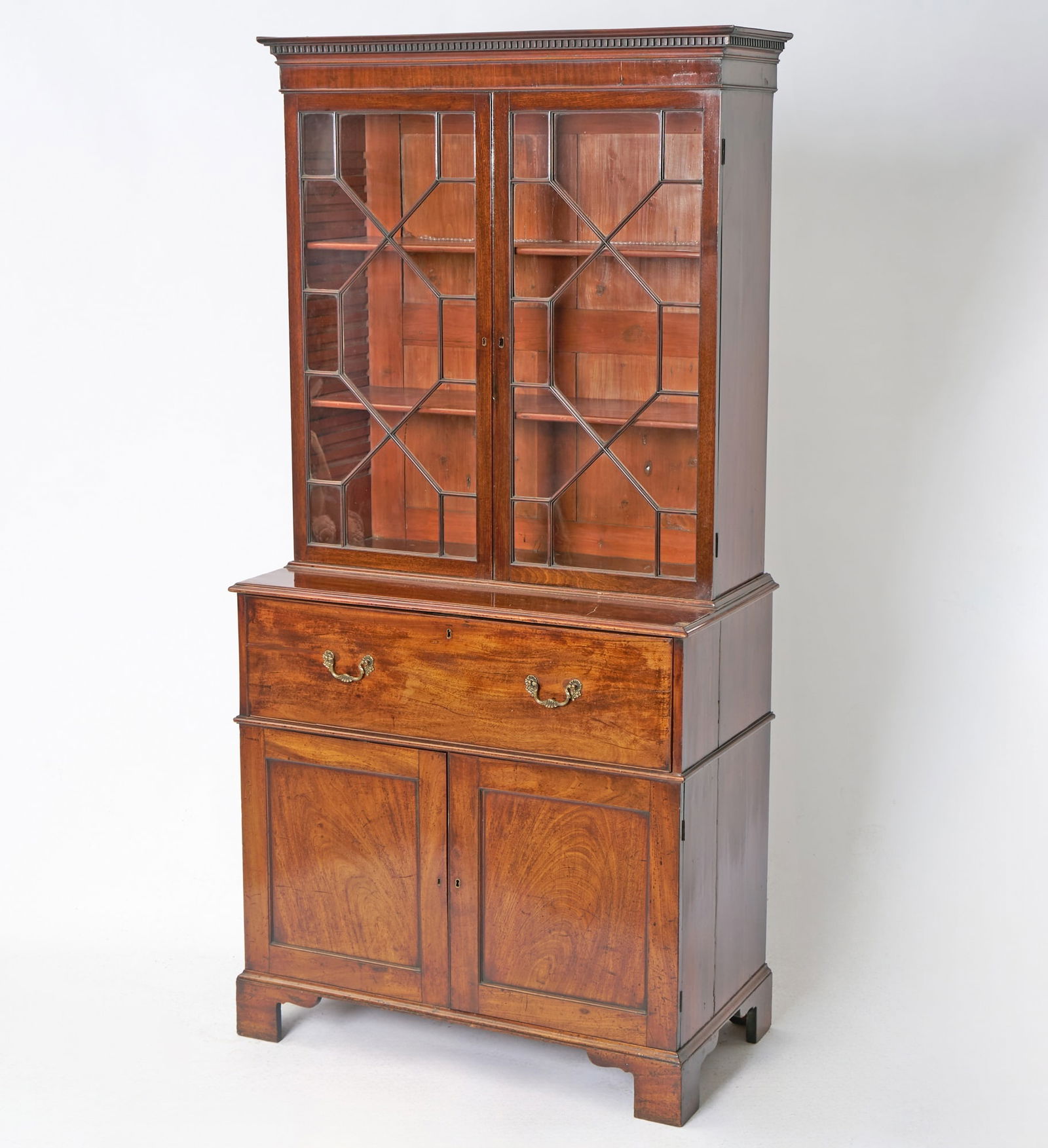 George III Walnut Secretary Bookcase Third quarter 18th century (1 of 8)