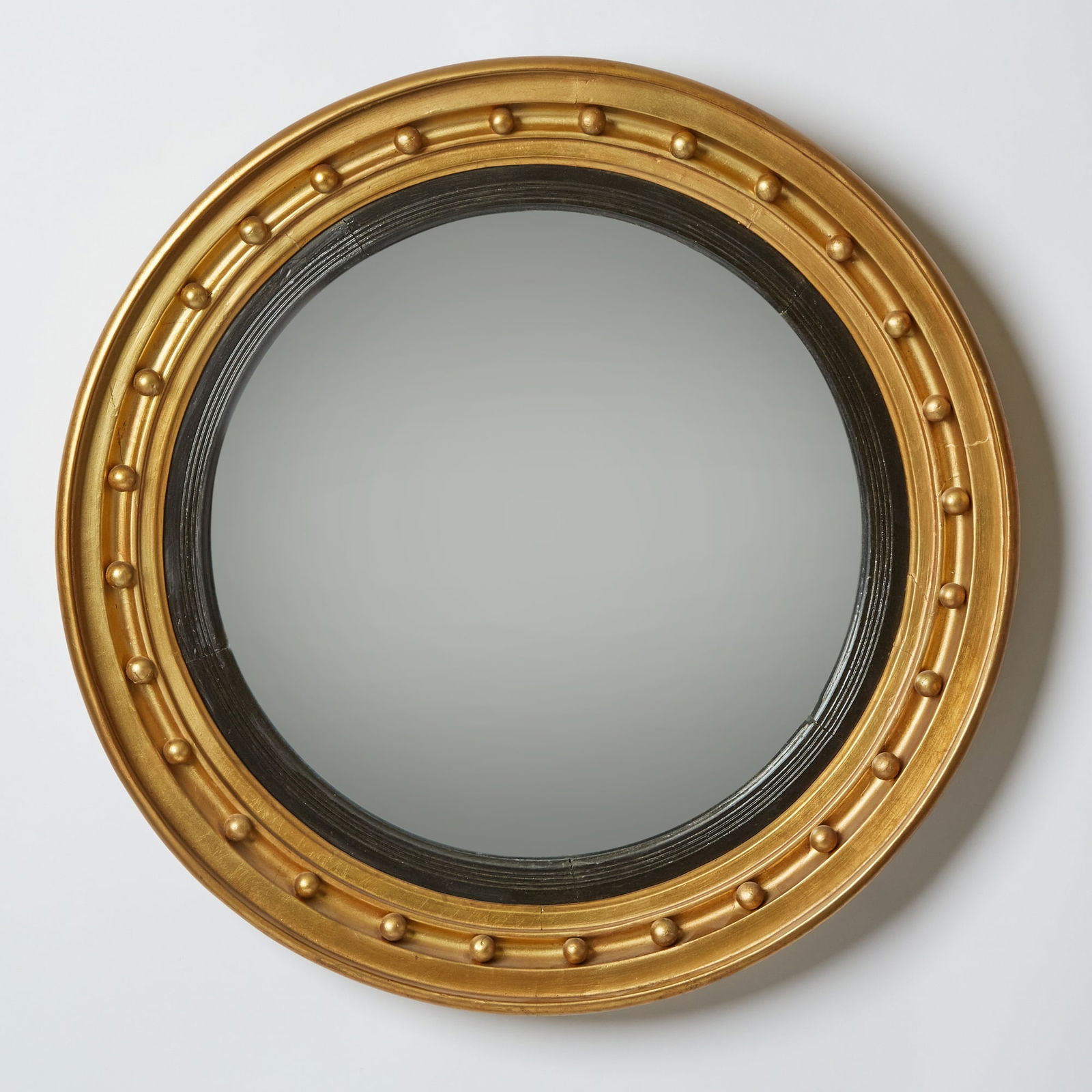 Regency Style Giltwood Convex Mirror (1 of 2)