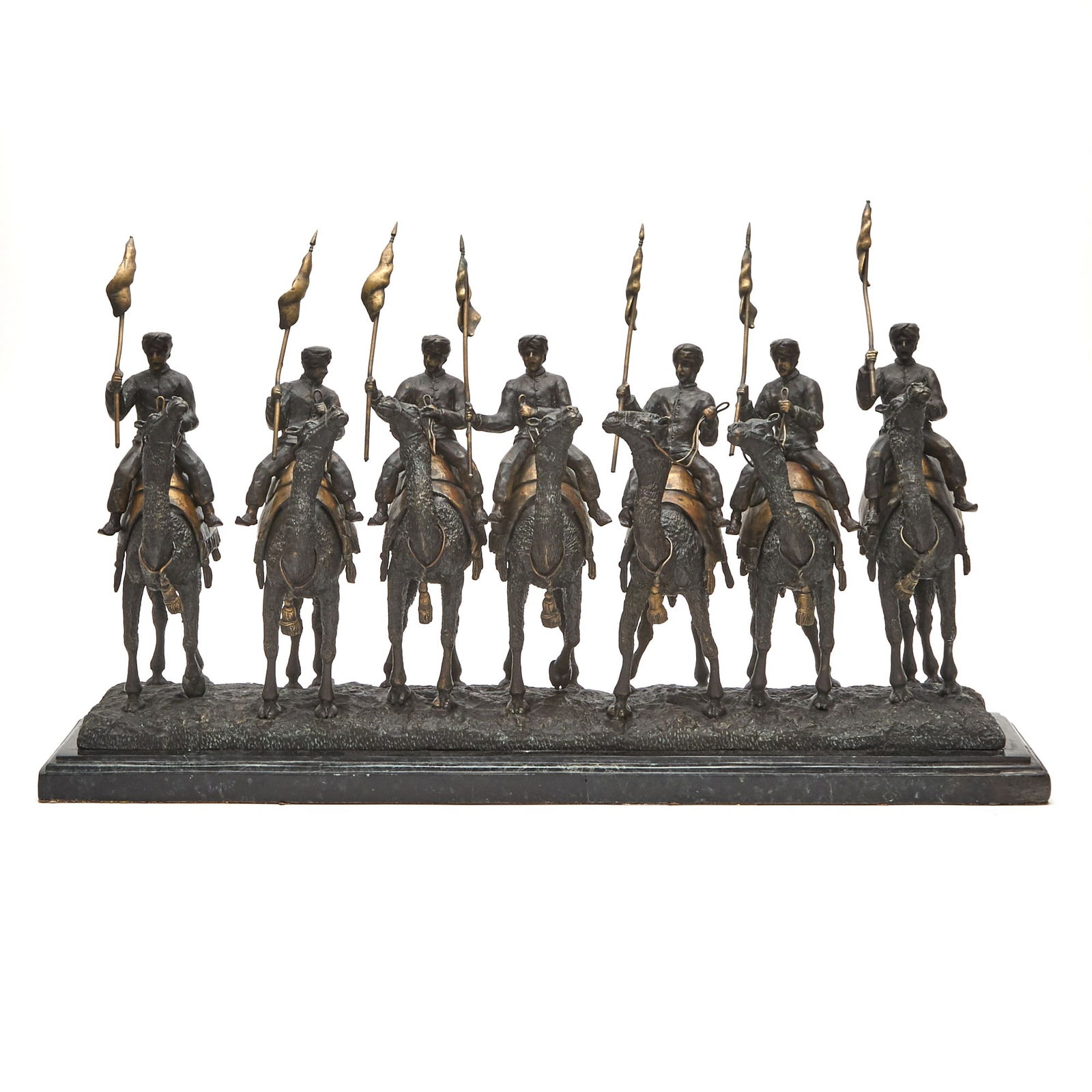 Bronze Group of Seven Riders on Camels (1 of 3)