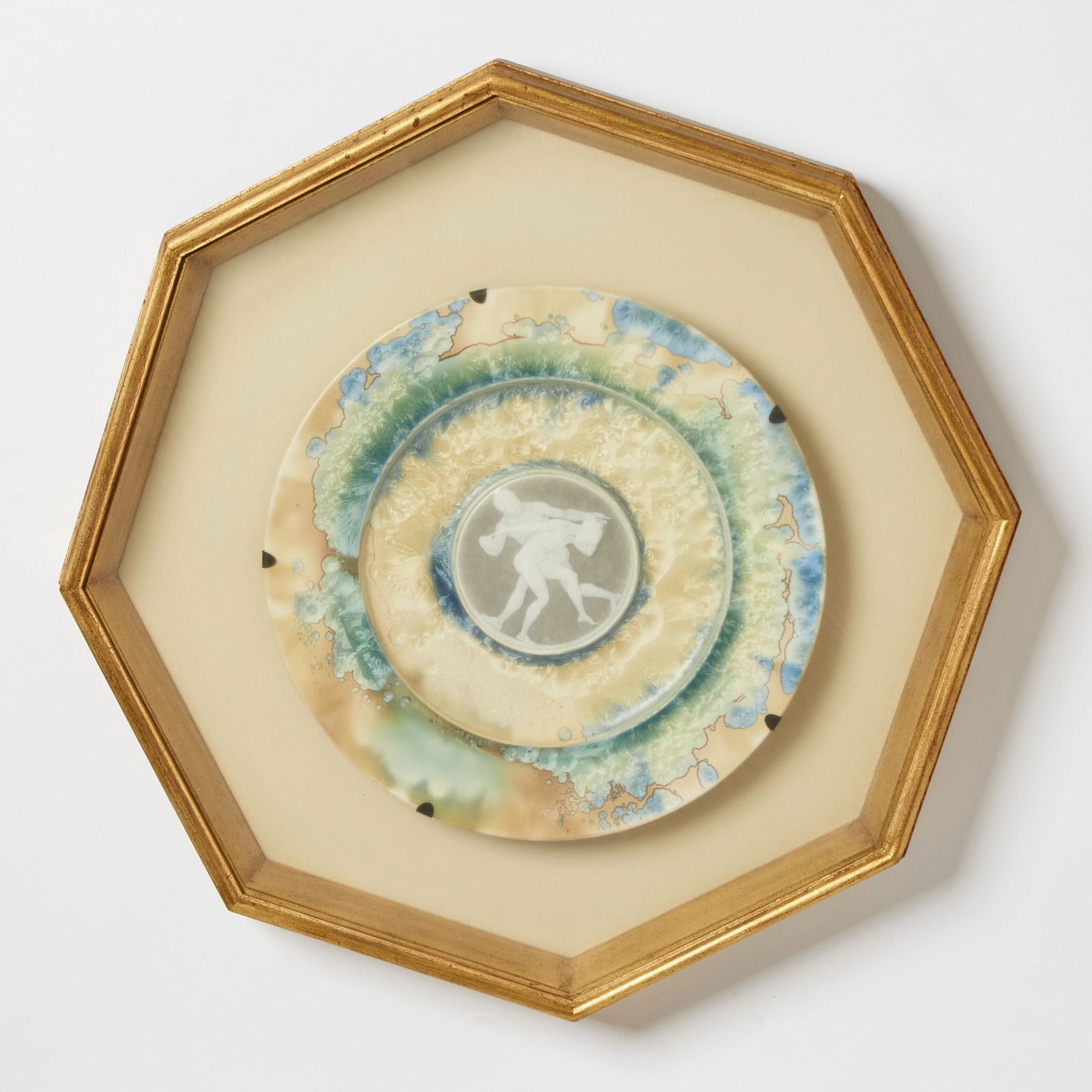 Pâte-sur-Pâte Porcelain Crystalline Glazed Charger With Central Figural Medallion Artist (1 of 4)